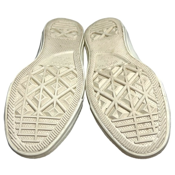 Converse Leather All Star Blocked Nubuck Patent Leather Heel Grey White Size 7 - Picture 9 of 11